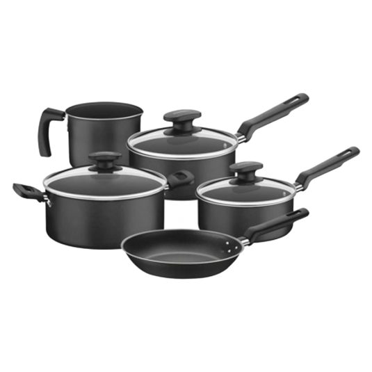 Juego de cacerolas Tramontina 5 piezas Loreto negro